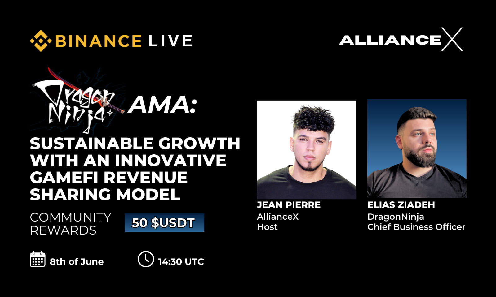 AllianceX Will Be Holding AMA With DragonNinja | 50 USDT Giveaway!