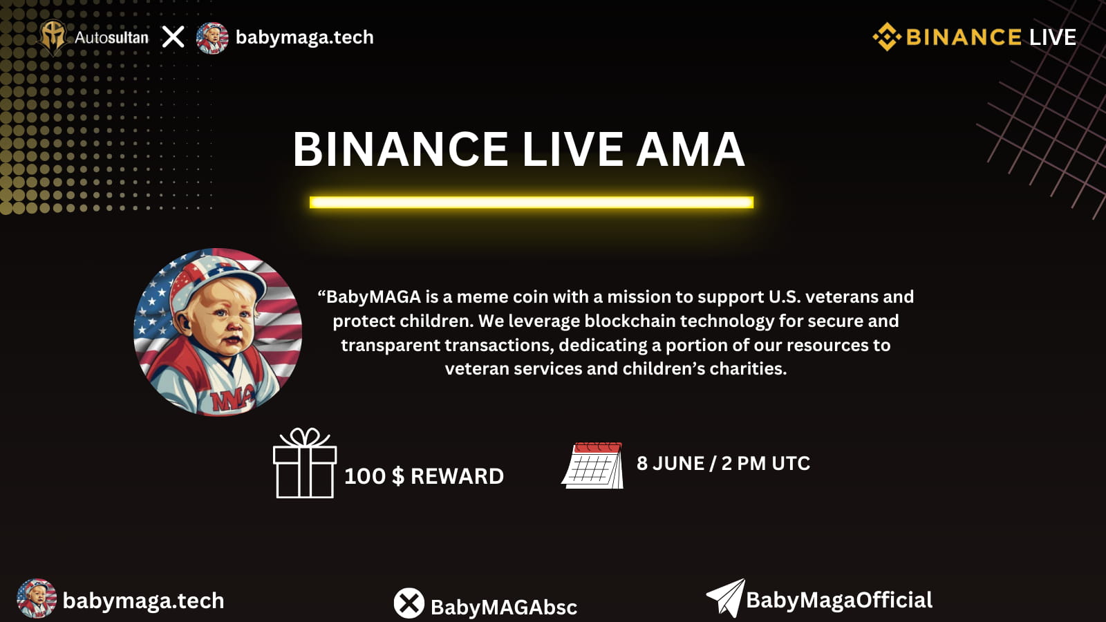 AMA WITH BABY MAGA | $ 100 USDT REWARD