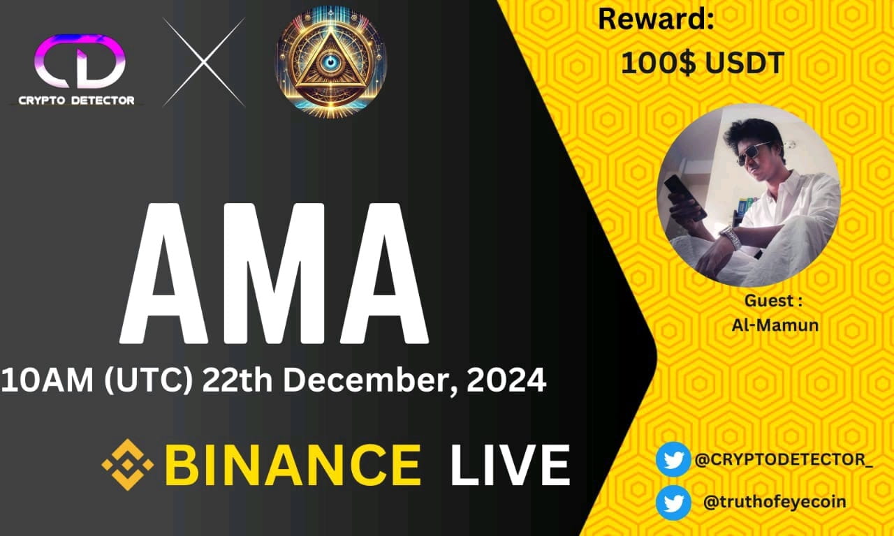 Crypto Detector  will be holding AMA with Truth of Eye Coin 