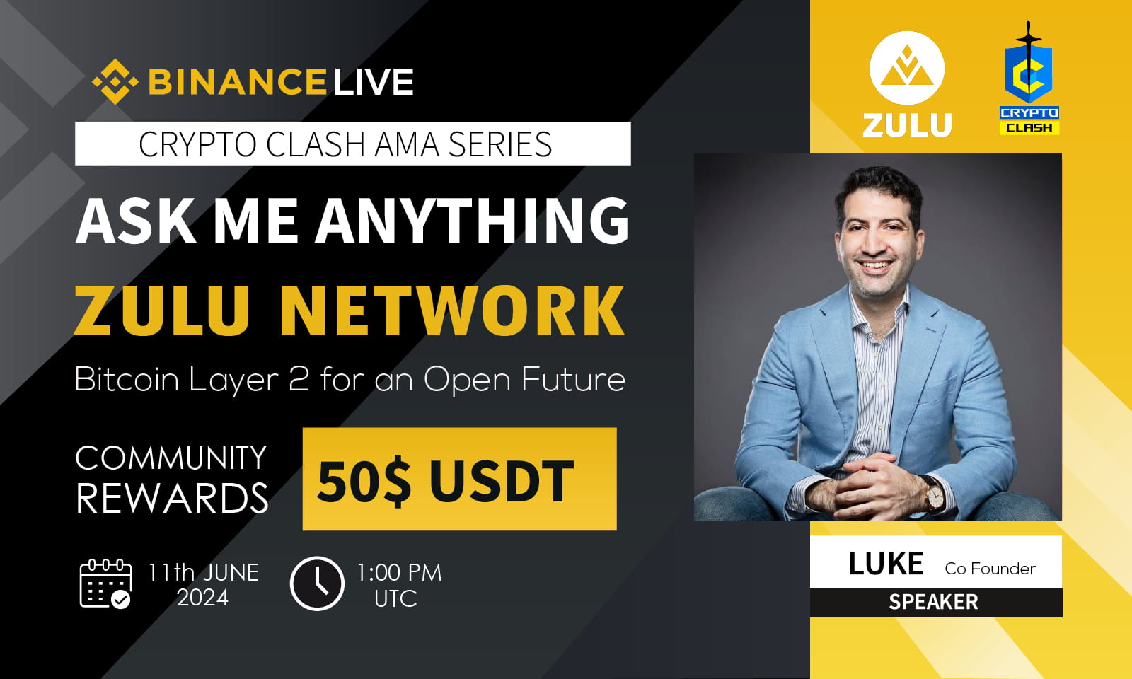 AMA - Zulu Network x Crypto Clash | 50$ USDT Rewards