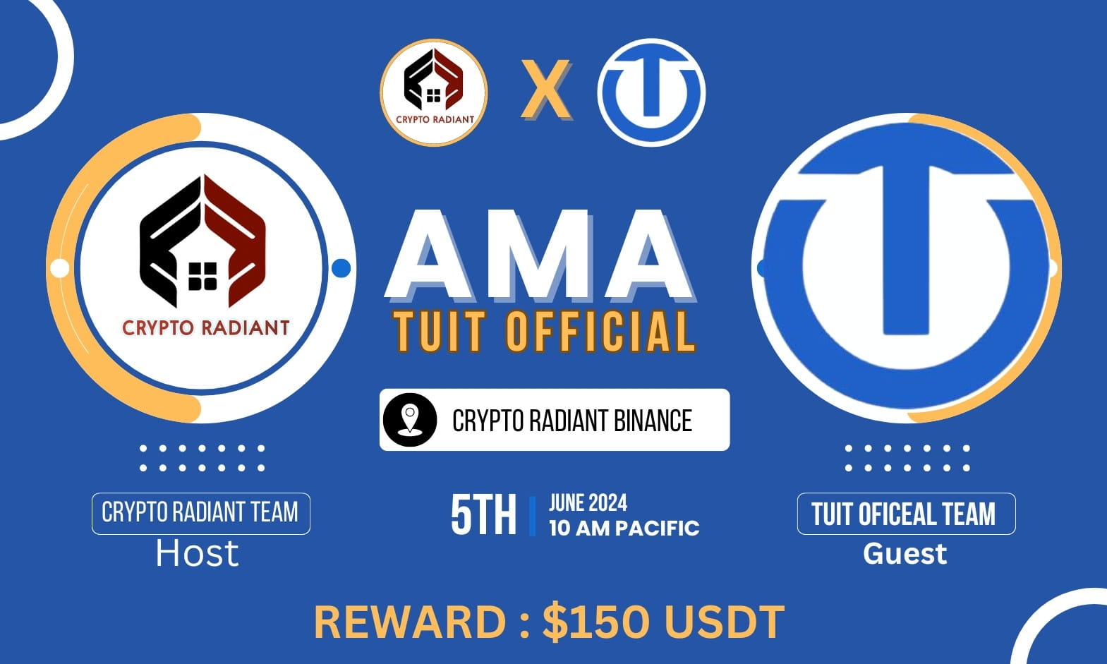 AMA Recap Reply - Crypto Radiant <> TUIT OFFICIAL | $100 USDT Reward 