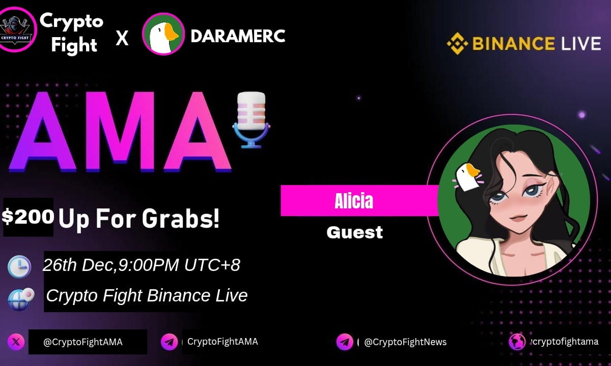 Crypto Fight Binance Live AMA With DARAMERC" || Reward : 200$ USDT