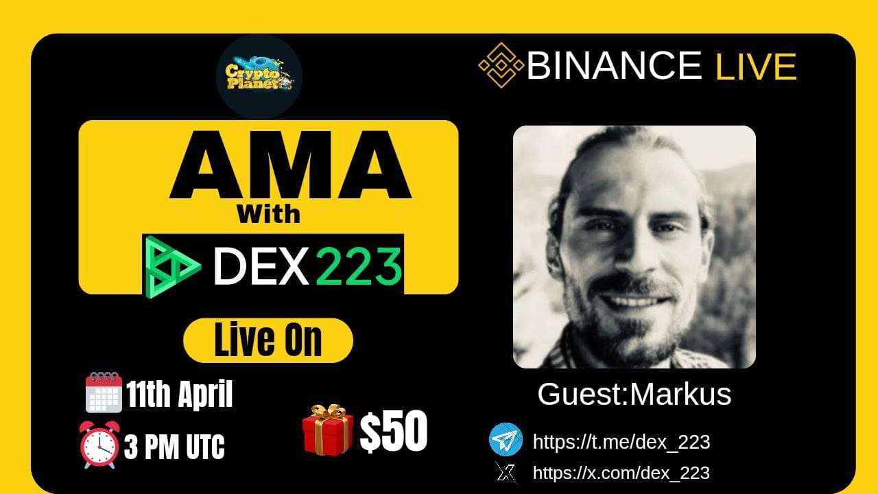Crypto Planet Binance Live AMA with Dex223 [ Reward:$50 ]
