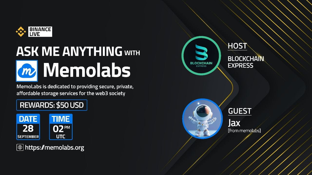 ₿lockchain Express will be hosting an AMA session with" MemoLabs "